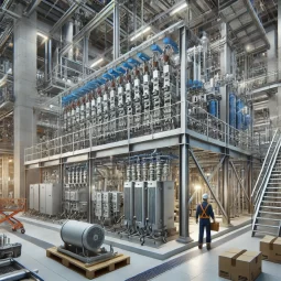 DALL·E 2025-02-26 11.18.19 - A realistic and professional image of an infrastructure construction site showcasing electrical and mechanical installations. The scene includes worke