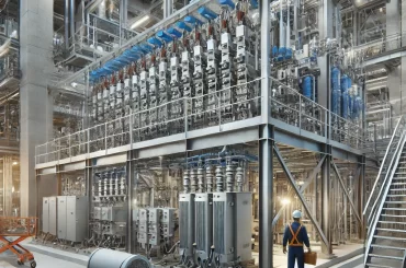 DALL·E 2025-02-26 11.18.19 - A realistic and professional image of an infrastructure construction site showcasing electrical and mechanical installations. The scene includes worke