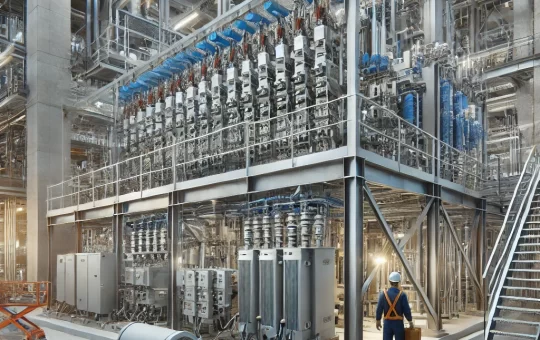DALL·E 2025-02-26 11.18.19 - A realistic and professional image of an infrastructure construction site showcasing electrical and mechanical installations. The scene includes worke